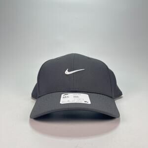 Nike Club Cap Black Adjustable Back Strap Dri-Fit Unstructured Swoosh Hat Size L